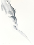 Aquarell, Akt, Art, Kunst,schwarz-weiß